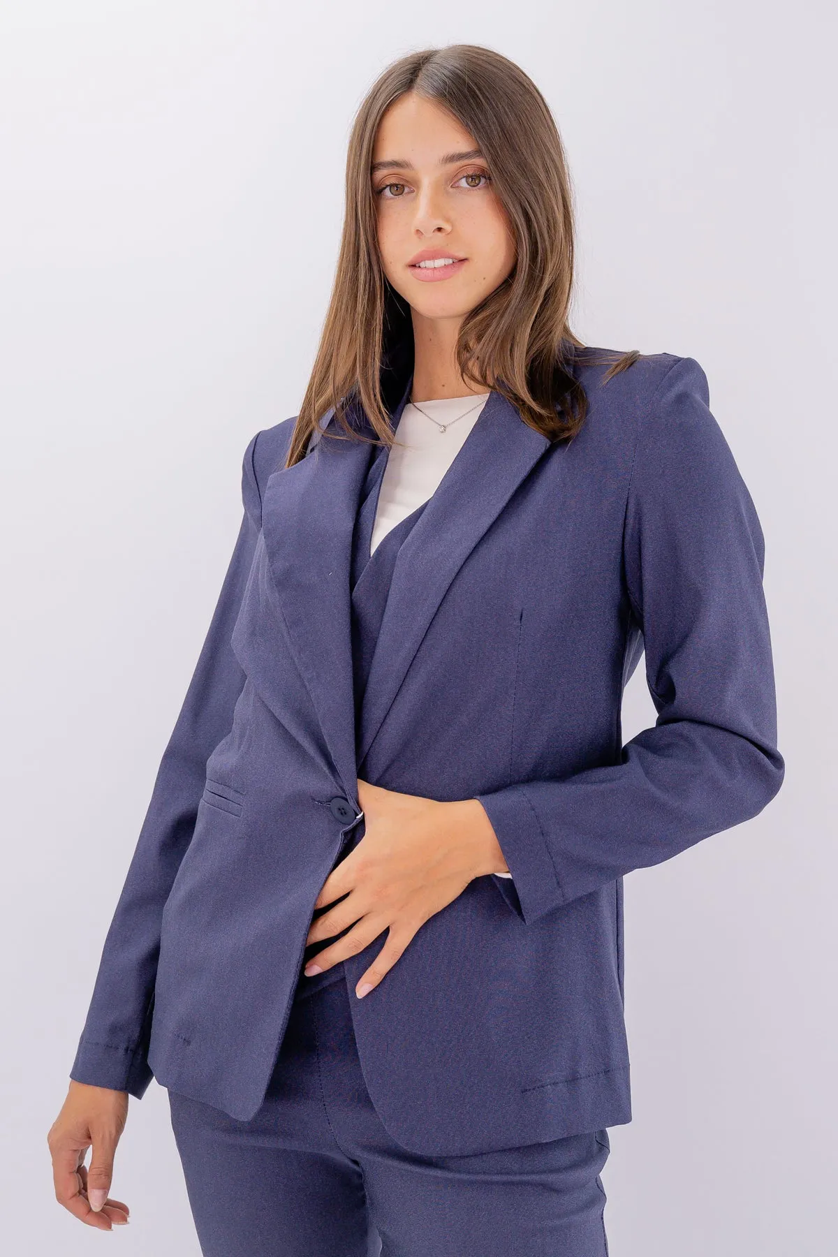 Blazer elasticizzato monopetto