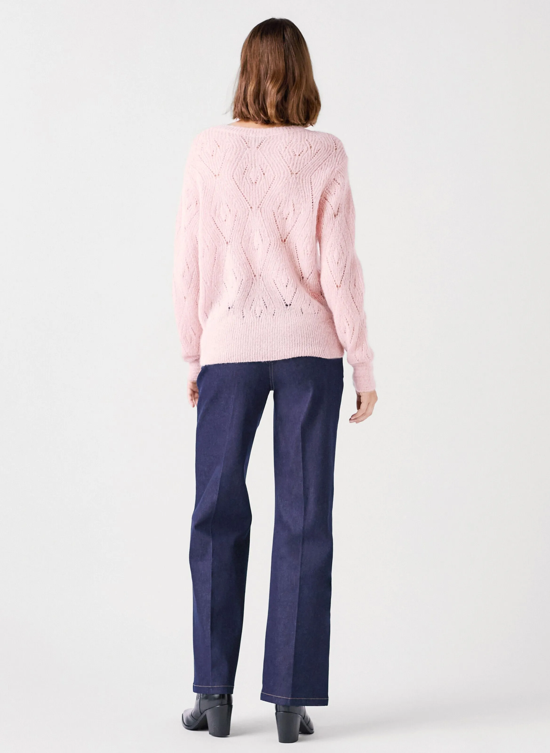  CAROLL   MGORDON - Maglione dritto scollo tondo | Rosa