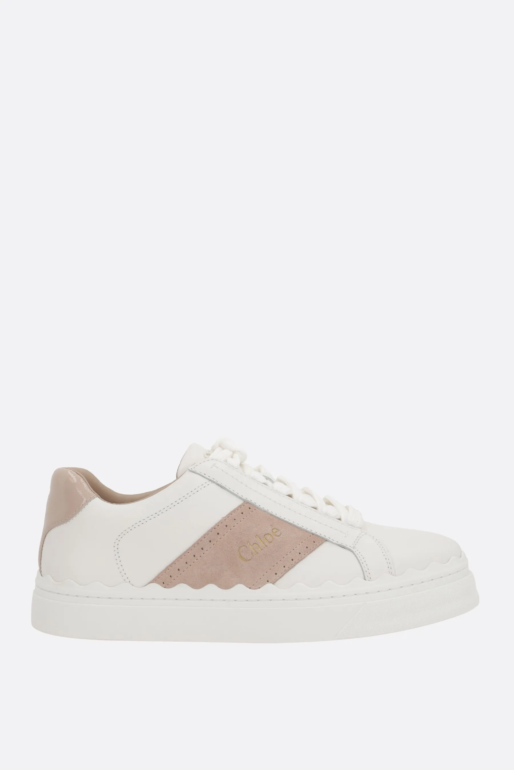  CHLOÉ sneaker Lauren in pelle liscia e suede 