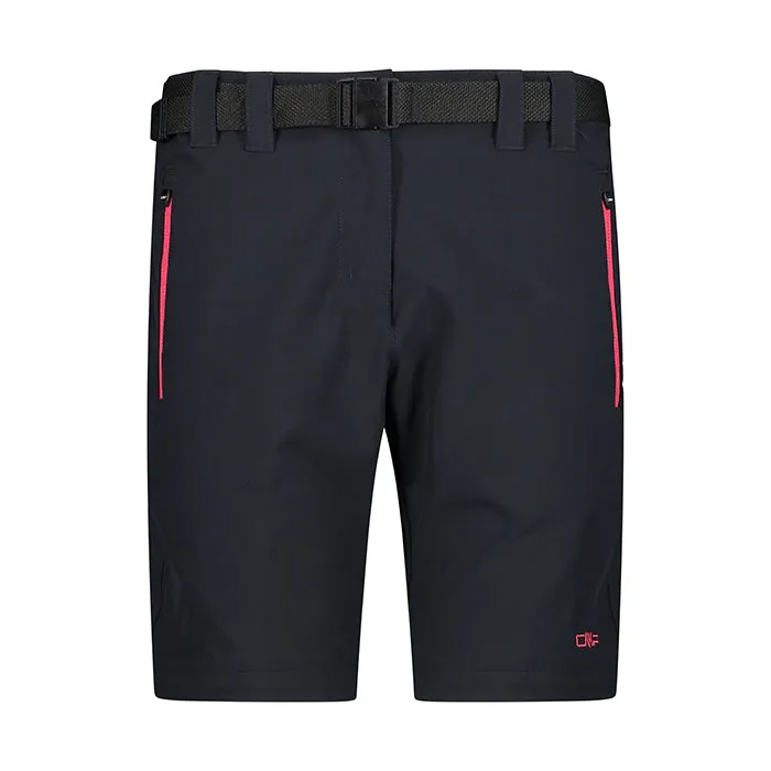 CMP Pantalone Stretch Zip Off Trekking Antracite Fragola Donna 3T51446 05UG
