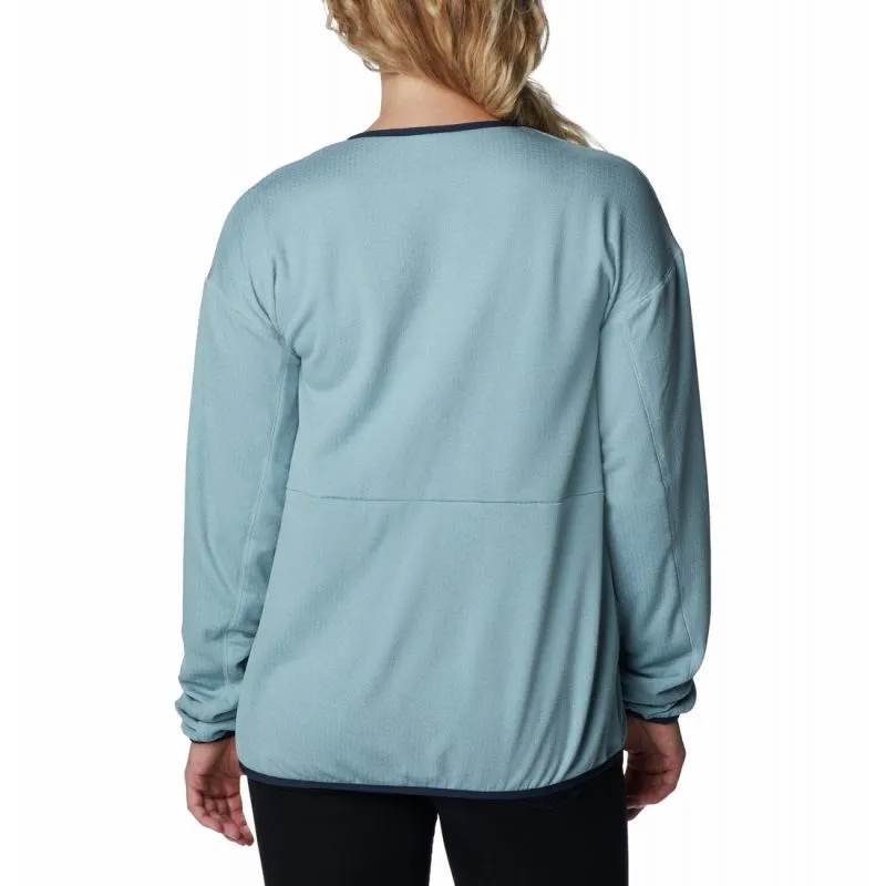Columbia W Coral Ridge™ 1/2 Zip Midlayer (Stone Blue) pile da donna