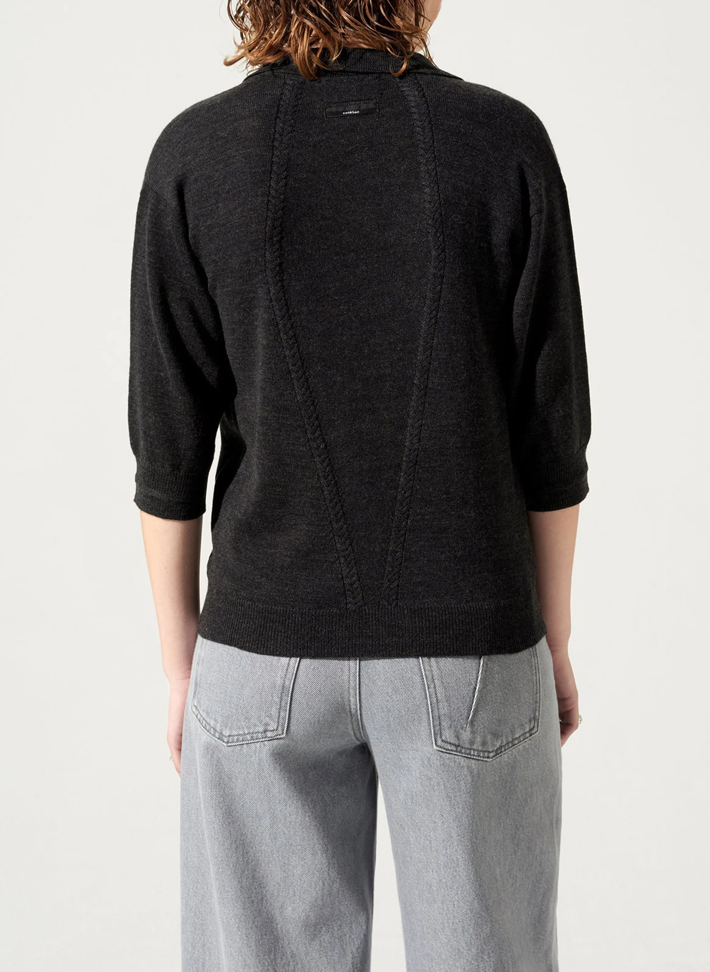  COTELAC   Maglione oversize a collo alto in lana | Nero