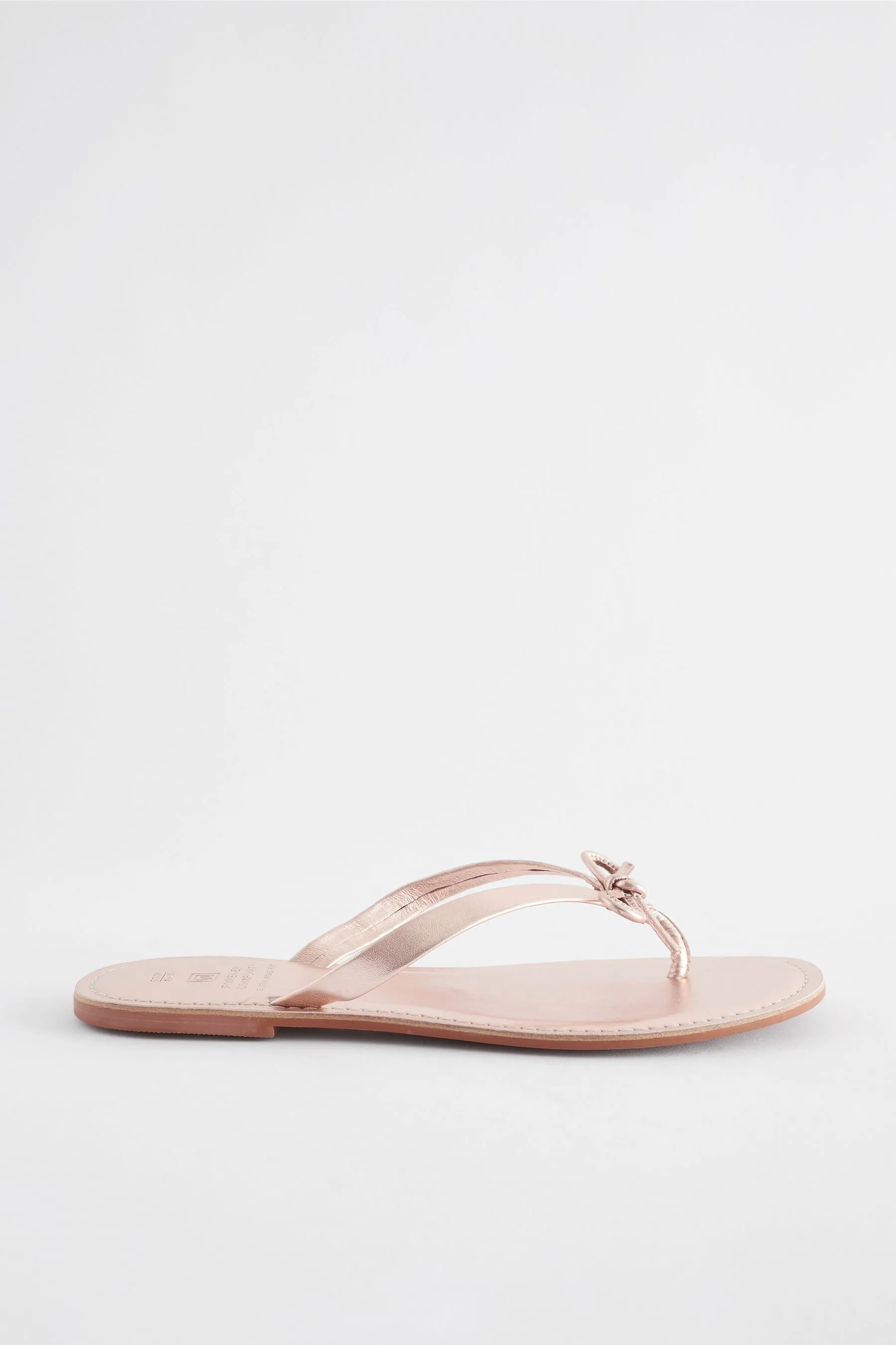Forever Comfort® Fiocco infradito in pelle con Fiocco    