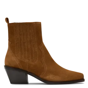  MAISON 123   RACHEL - Stivaletti in pelle scamosciata con tacco | Beige