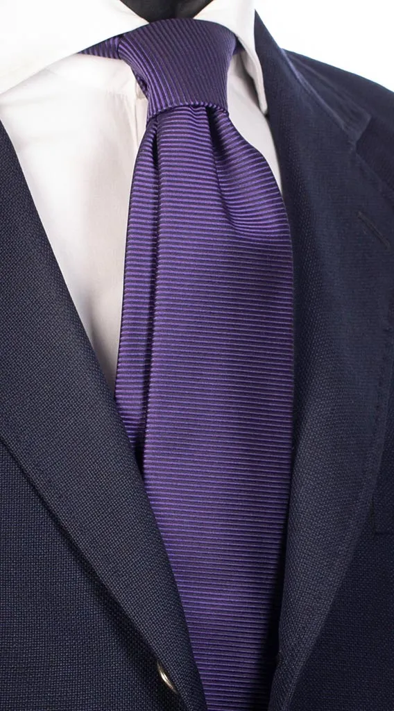 Man Violet Tie Tone On Tone Stripes Art. 4202