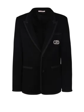 MEN VALENTINO BLUE COTTON BLAZER