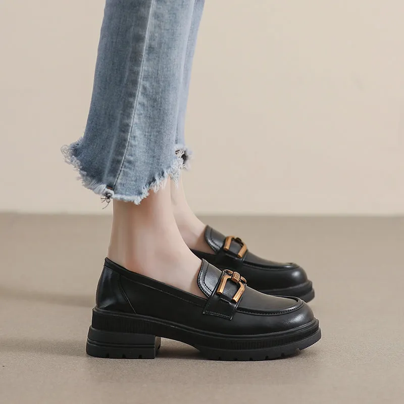 Mocassini casual con suola spessa minimalista moda donna