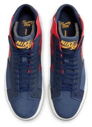 Nike SB Blazer Mid Scarpe Blu Rosso