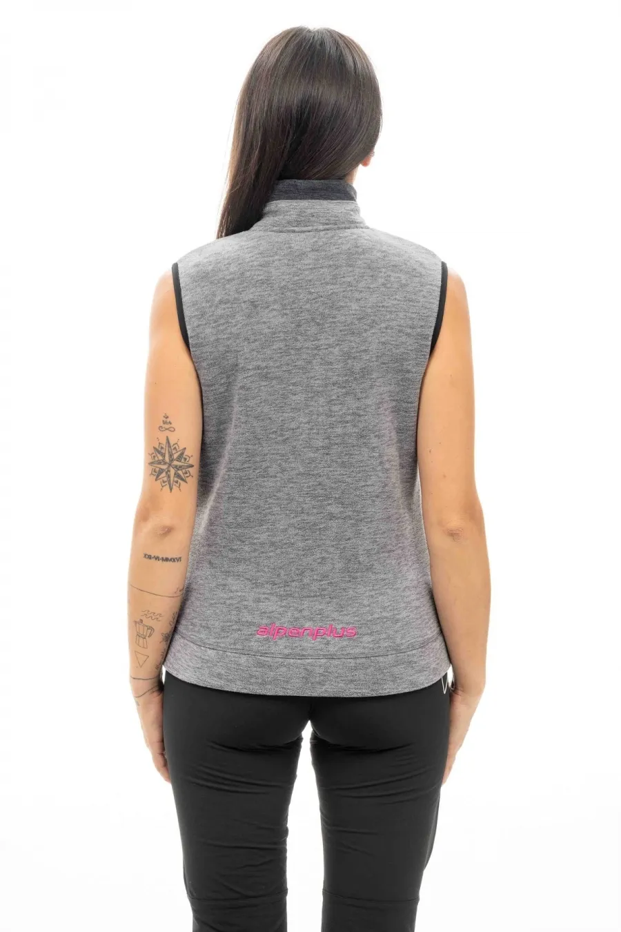 Pile Donna Montagna traspirante con zip. Trekking e Outdoor