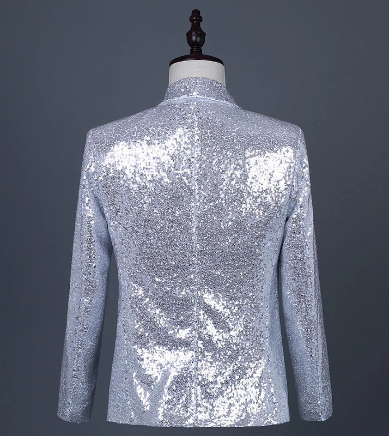 Plyesxale Giacca blazer con paillettes scozzesi argento Blazer eleganti punk per uomo Stage Rock Costume Prom Party Club Blazer