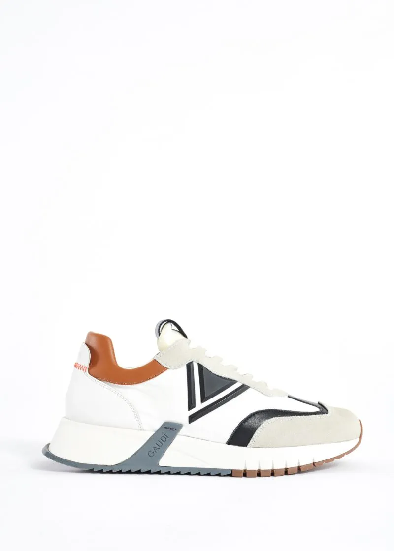 Sneaker running in pelle e suede