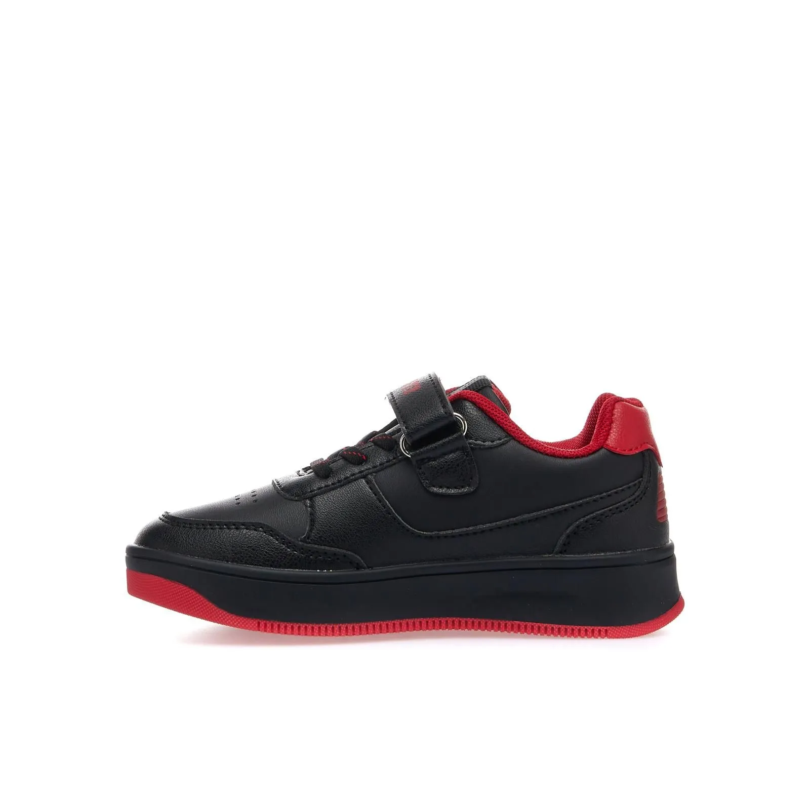 Sneakers basket nere da bambino con velcro e lacci