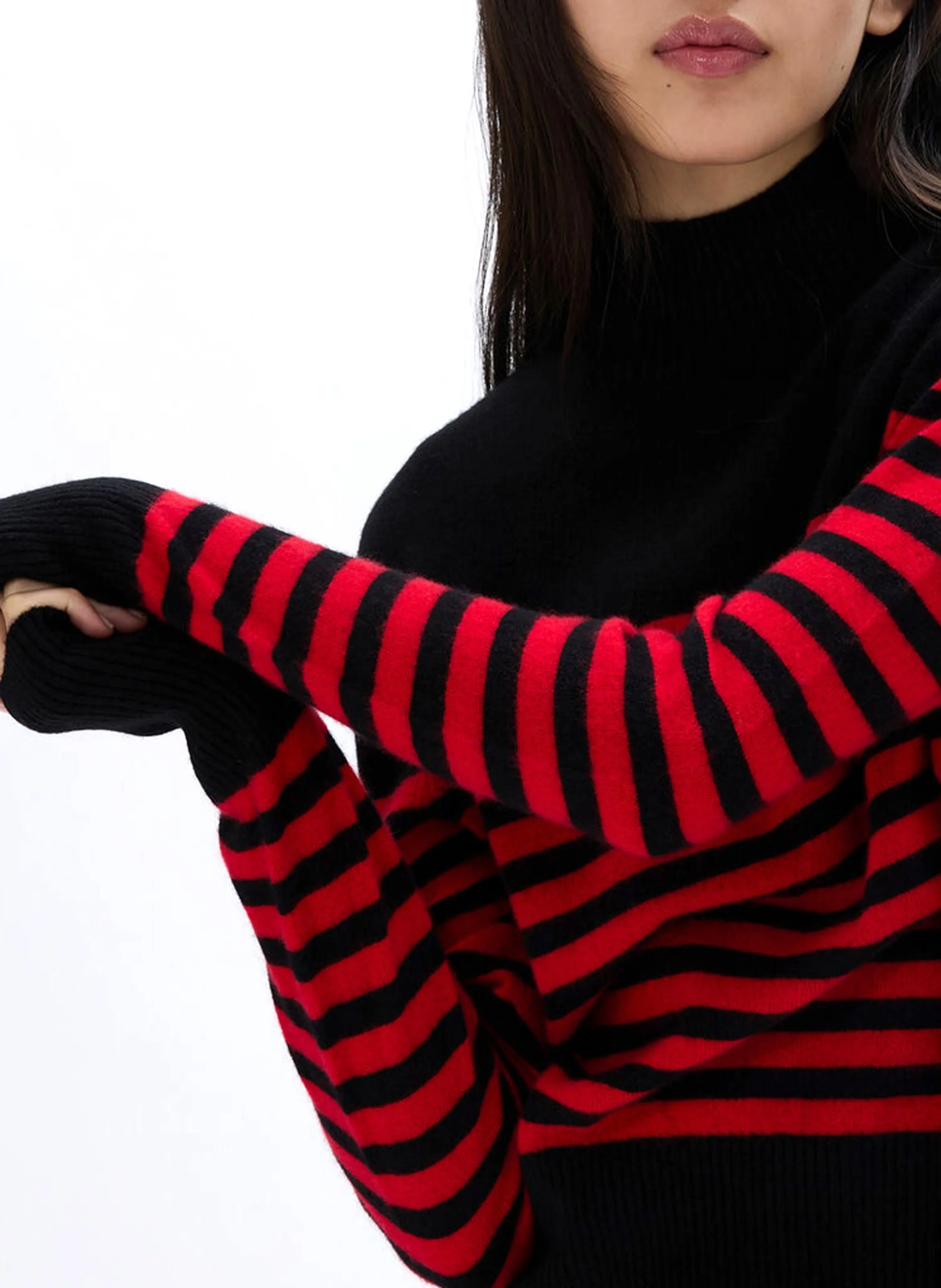  SONIA RYKIEL   Maglione dritto a collo alto in cashmere | Nero