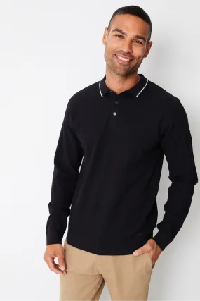 Threadbare Manica lunga Polo Maglione    