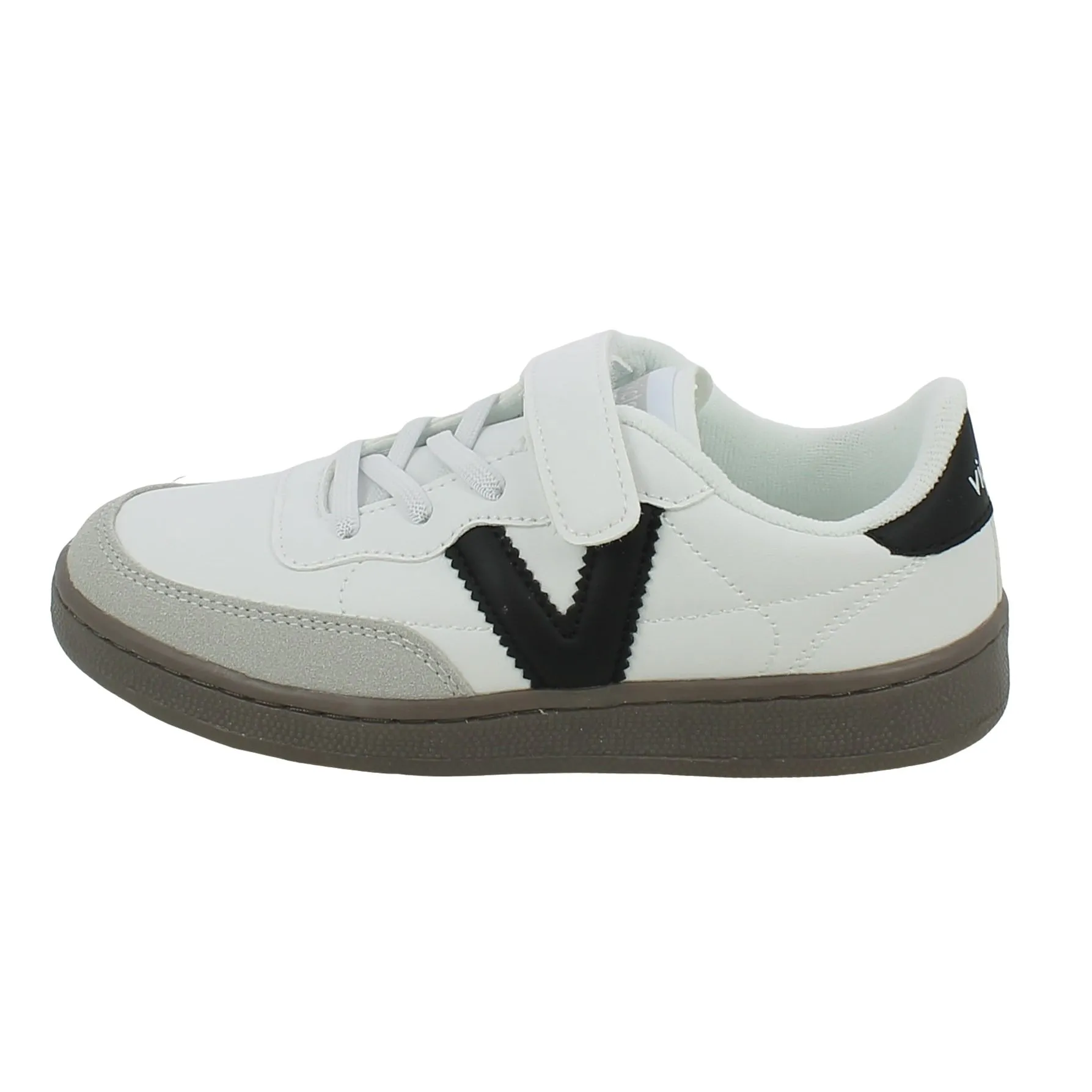 Victoria  Sneaker in Ecopelle con Lacci Elastici e Strapop 